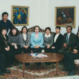 With colleagues fromTan Television Company, 1997